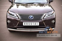 Защита переднего бампера для Lexus RX 270/350/450h 2009-2012, d63/42 мм (дуга)-0 Защита переднего бампера для Lexus RX-0