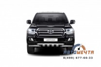 Защита переднего бампера двойная с зубьями Ø63/63мм TOYOTA LAND CRUIZER 200 2016--1 Защита перед. бампера 63/63мм TOYOTA LC 200 2016--1