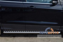 Пороги на Ford Kuga 2013, труба d42 мм с листом-3