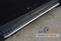 Пороги на Ford Kuga 2013, труба d42 мм с листом-2