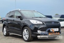 Пороги на Ford Kuga 13, труба d63 мм скосы 45 градусов-2