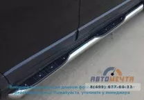 Пороги труба на Ford Kuga 08-11 76мм, с накл., скосы