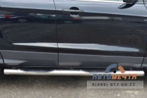 Пороги нерж. на Ford Kuga 13, труба 76мм с накладкой-0