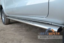 Пороги труба для Ford Renger d120x60 мм, с проступью-3