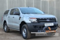 Пороги труба для Ford Renger d120x60 мм, с проступью-1
