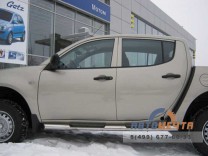 Пороги для Mitsubishi L-200, нерж-1