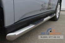 Пороги для Mitsubishi Outlander из нержавейки-1