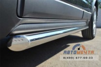 Пороги для Opel Antara нержавейка-2