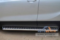 Пороги для Opel Mokka из нерж стали-2