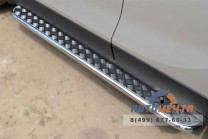 Пороги для Opel Mokka из нерж стали-1