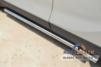 Защита порогов для Opel Mokka 2012, (труба), d63 мм, сферические наконечники-1 Пороги для Opel Mokka-1