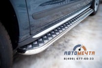 Защита порогов для Peugeot из нержавейки-2