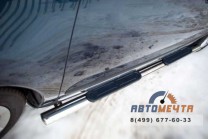 Пороги для Peugeot из нержавеющей стали-0