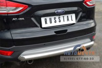 Защита заднего бампера для Ford Kuga 2013, d76 мм (дуга)-2 Защита бампера задняя для Ford Kuga 2013-2