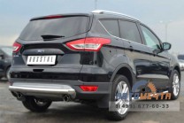 Защита заднего бампера для Ford Kuga 2013, d76 мм (дуга)-1 Защита бампера задняя для Ford Kuga 2013-1
