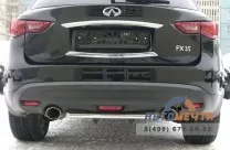 Защита заднего бампера на Infiniti FX35/FX50, нерж.