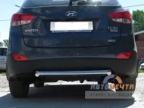 Защита заднего бампера для Infinity FX35/FX50 d63 мм (секции) Защита бампера задняя на Infiniti FX35/FX50, нерж.