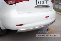 Защита заднего бампера для Infiniti QX56 нержавейка-1