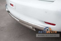 Защита заднего бампера для Infinity QX56 75х42 мм_(75х42) овалы-3 Защита заднего бампера для Infiniti QX56 из нержавейки-3