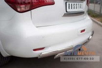Защита заднего бампера для Infinity QX56 75х42 мм_(75х42) овалы-0 Защита заднего бампера для Infiniti QX56 из нержавейки-0