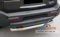 Защита заднего бампера Infiniti QX56 04-09, нерж.
