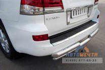 Защита заднего бампера на Lexus LX 570, нерж.-3