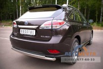 Защита заднего бампера для Lexus RX нержавеющая сталь-3