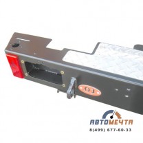 Задний силовой бампер УАЗ Хантер (Трофи без площадки лебедки, под калитки, Стандарт или Лифт +65)-2