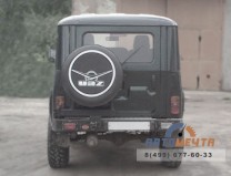 Задний силовой бампер УАЗ Хантер (Трофи без площадки лебедки, под калитки, Стандарт или Лифт +65)-5