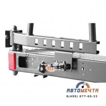 Задний силовой бампер УАЗ Хантер (Трофи без площадки лебедки, с левой калиткой, Стандарт или Лифт +65)-2