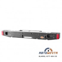 Задний силовой бампер УАЗ Хантер (Трофи с площадкой лебедки, под калитки, Стандарт или Лифт +65)-1