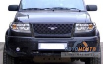 Защита фар ППК для решетки радиатора УАЗ Патриот 2005-2014-1