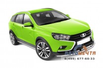 Защита переднего бампера одинарная 51 мм (НПС) LADA Веста SW Cross с 2017-2 Защита переднего бампера одинарная 51 мм (НПС) LADA Веста SW Cross с 2017-2