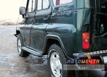 Защита порогов Уаз Хантер ППК с алюминиевым листом площадкой-0 Защита порогов Уаз Хантер ППК с алюминиевым листом площадкой-0