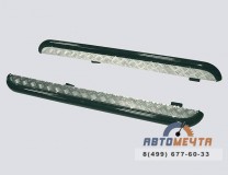 Защита порогов Уаз Хантер ППК с алюминиевым листом площадкой-2 Защита порогов Уаз Хантер ППК с алюминиевым листом площадкой-2