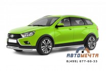 Защита порогов прямая 51 мм (НПС) LADA Веста SW Cross с 2017-3 Защита порогов прямая 51 мм (НПС) LADA Веста SW Cross с 2017-3