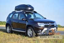 Защита порогов Эстонец 51 мм с алюм. площадкой (НПС) Рено Дастер 2012-2020 / Nissan Terrano с 2014--1