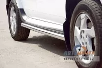 Защита порогов Вогнутая 63 мм НПС Рено Дастер 2012-2020 / Nissan Terrano с 2014-