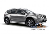 Защита порогов Вогнутая 63 мм НПС Рено Дастер 2012-2020 / Nissan Terrano с 2014--3