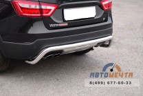 Защита заднего бампера 51 мм (НПС) LADA Веста SW Cross с 2017-4