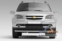 Защита переднего бампера одинарная 63 мм окрашенная для CHEVROLET NIVA 2009- 