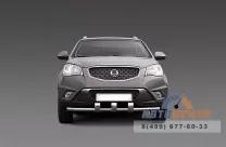 Защита переднего бампера двойная с зубьями 63/63 мм SSANG YONG REXTON 2012-2013 Защита переднего бампера двойная с зубьями 63/63 мм SSANG YONG REXTON 2012-2013
