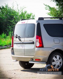 Защита заднего бампера ППК угловая 51 мм Ларгус / Cross 2015- -1