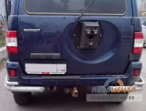 Защита заднего бампера двойные уголки 63/43 мм ППК (ТП) УАЗ Патриот до 2014