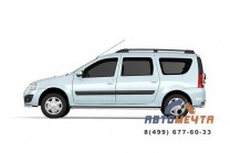 Защита порогов прямая НПС 51 мм для LADA Ларгус-0