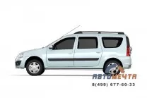 Защита порогов прямая НПС 51 мм для LADA Ларгус