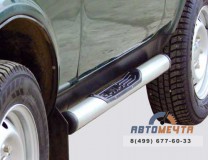 Защита порогов с накладками 63 мм (ППК) LADA 
