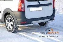 Защита заднего бампера угловая НПС 51 мм для LADA Ларгус / Cross 2015 