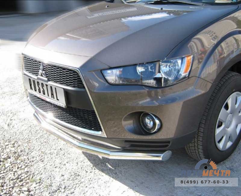 Кенгурятник для Mitsubishi Outlander XL 2010-, d76 мм, (5 секций) Кенгурятник для Mitsubishi Outlander XL 2010-