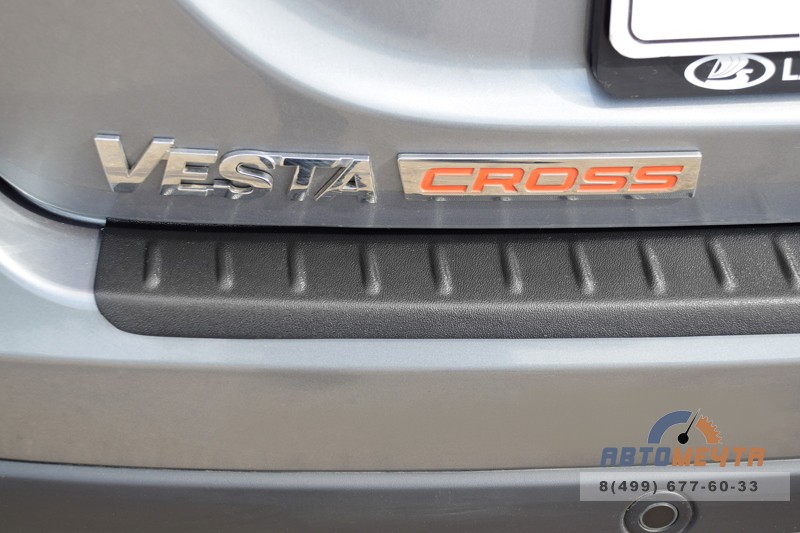 Накладка на задний бампер (ABS) LADA Веста SW Cross с 2017 Накладка на задний бампер (ABS) LADA Веста SW Cross с 2017